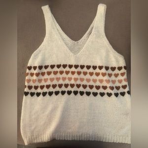 Sincerly Jules sweater vest with hearts, size L